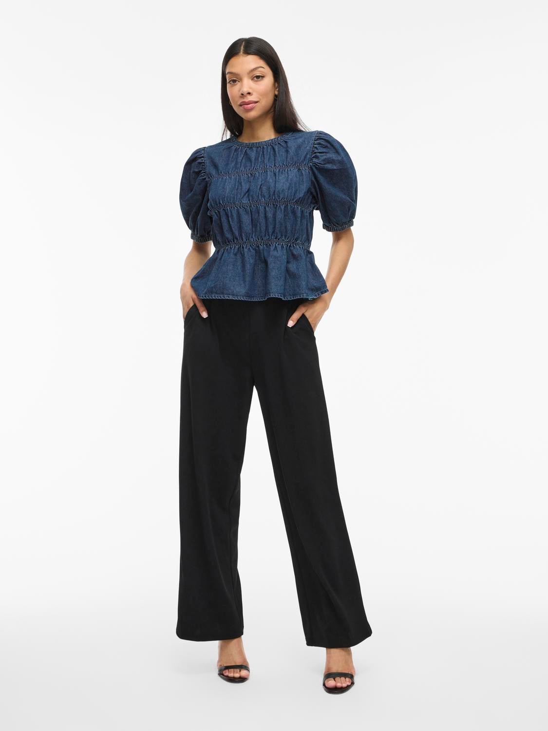 VIHEIDI Top - Dark Blue Denim - VERO MODA & VILA Bergvik